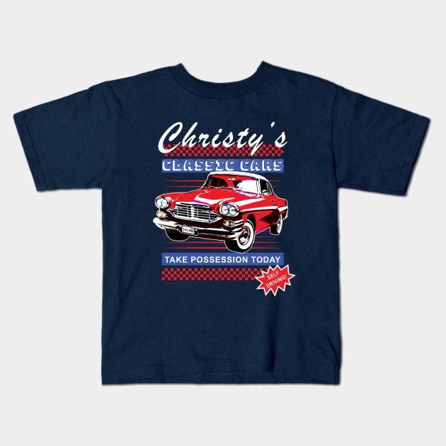 Christy's Classic Cars Kids T-Shirt by Daily Detour